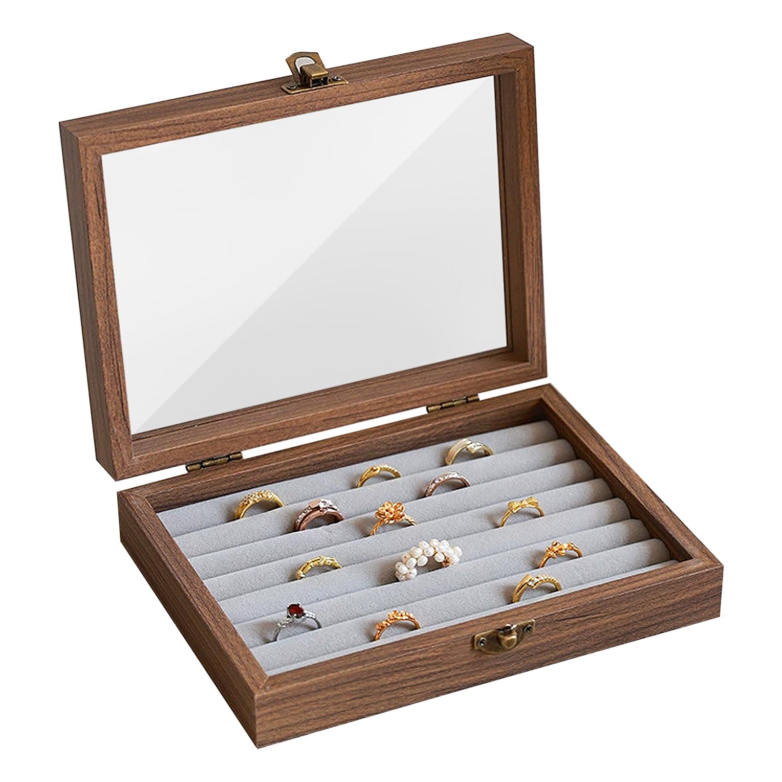 MXGHIR Ring Storage Boxes, Jewellery Rings Earrings Cufflink Display Box
