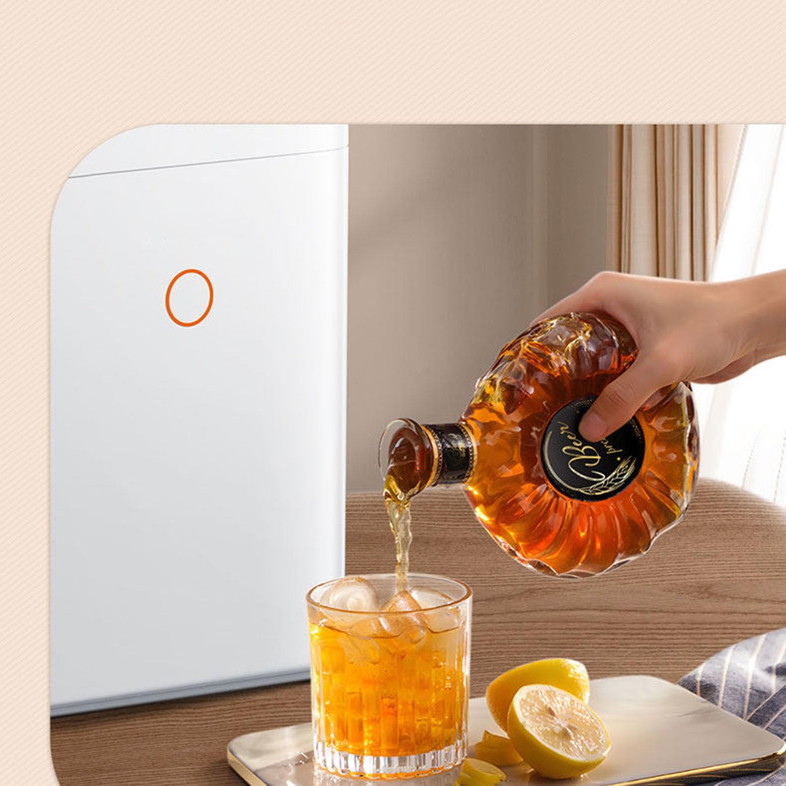 Máquina de Hielo Portátil,Pequeña Máquina de Hielo,Sonda de Sensor Infrarrojo,Salida De 24 Horas 12kg,Adecuada Para Picnics Y Camping