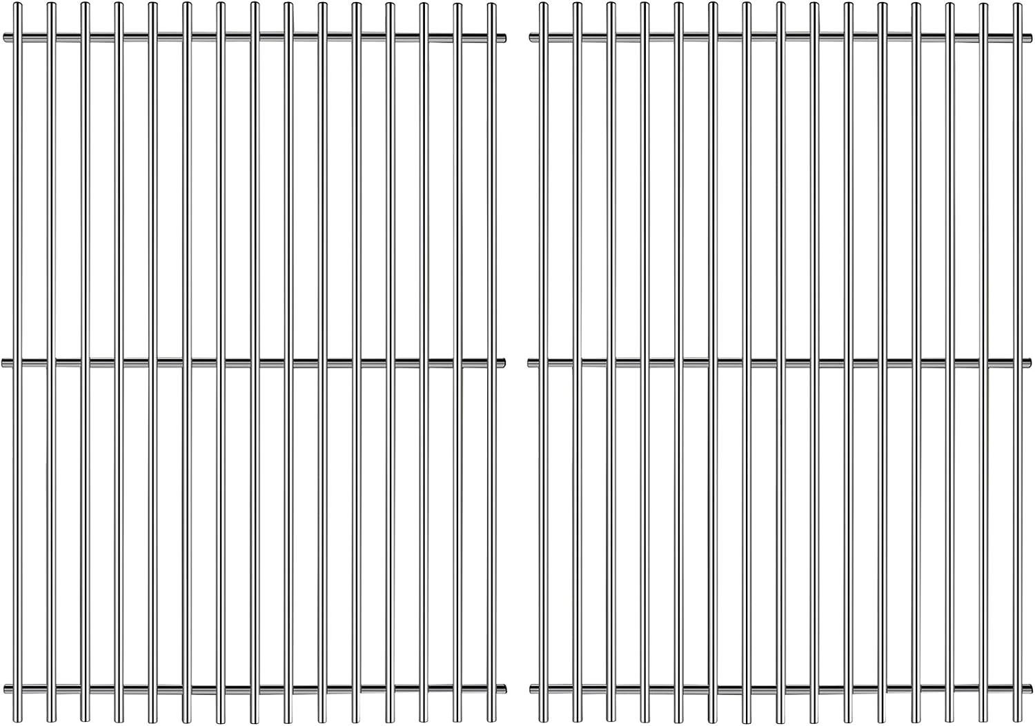 66802 Grill Grates for Weber GS4 Genesis II 300,Genesis ll LX E-340,S-340,S-310,II 310/335,COSTCO KITCHEN AID 720-0954GA,18.75" Stainless Steel Cooking Grate for Weber BBQ Parts 66095 66805 7599,2 Pcs