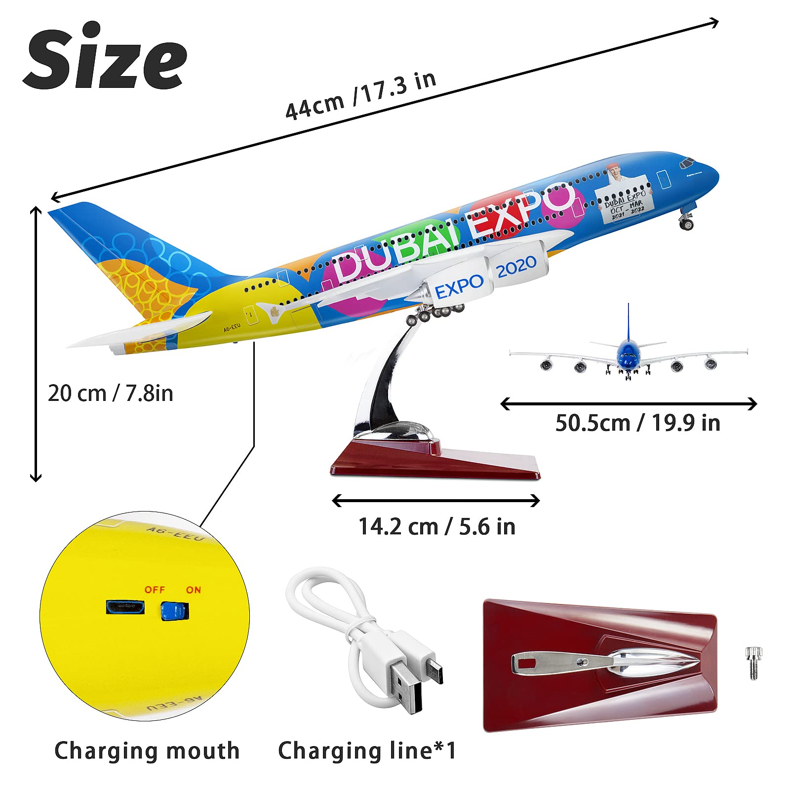 Amazon.co.jp: Lose Fun Park 1:160スケール 大型モデル 飛行機