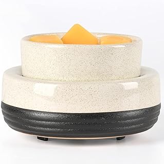 Ceramic Candle Wax Warmer Wax Melt Warmer Wax Melter for Scented Wax, Yankee Jar Candles or Oil Candle Wax Burner Gifts for Home Office Decor Women as Gifts for Mom Grandma Women Girls