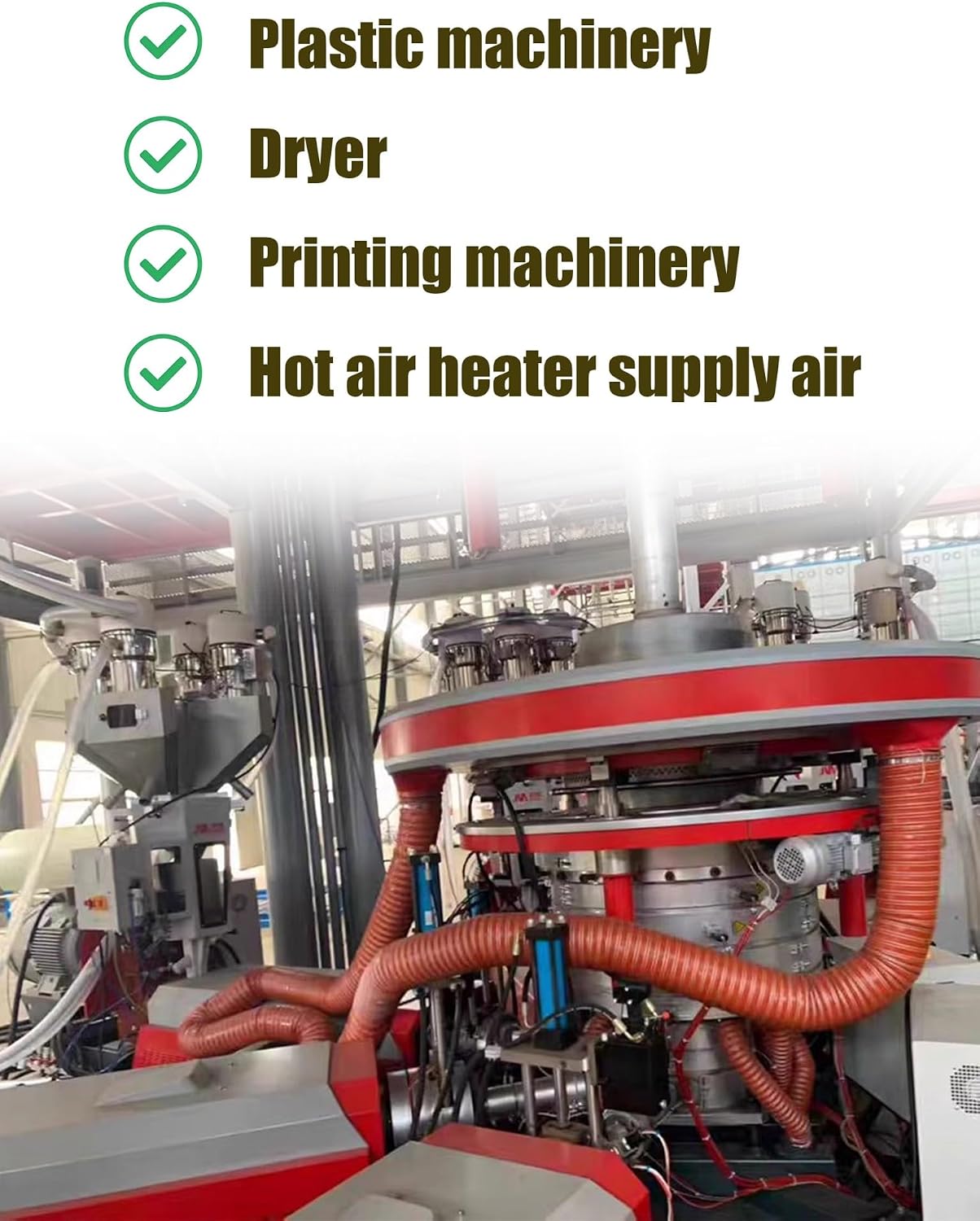 Fire Retardant Industrial Flex Ducting - Silicone Coated Steel Wire Reinforced Hose for Fume Extraction Dryer Vent(6.3cm/2.48in,400cm)