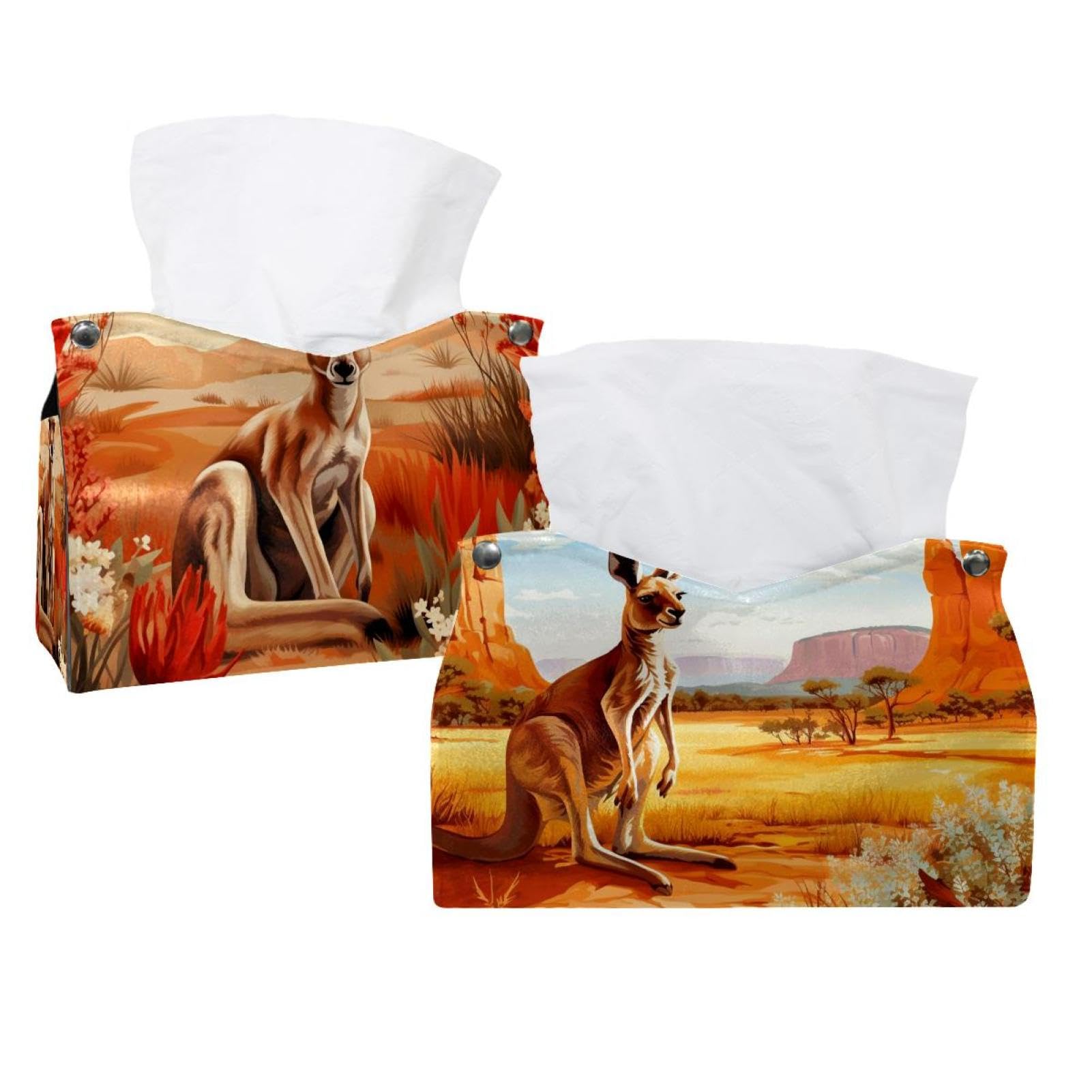 Housse de boîte à mouchoirs KangarooTissues (lot de 2) pour maison et bureau