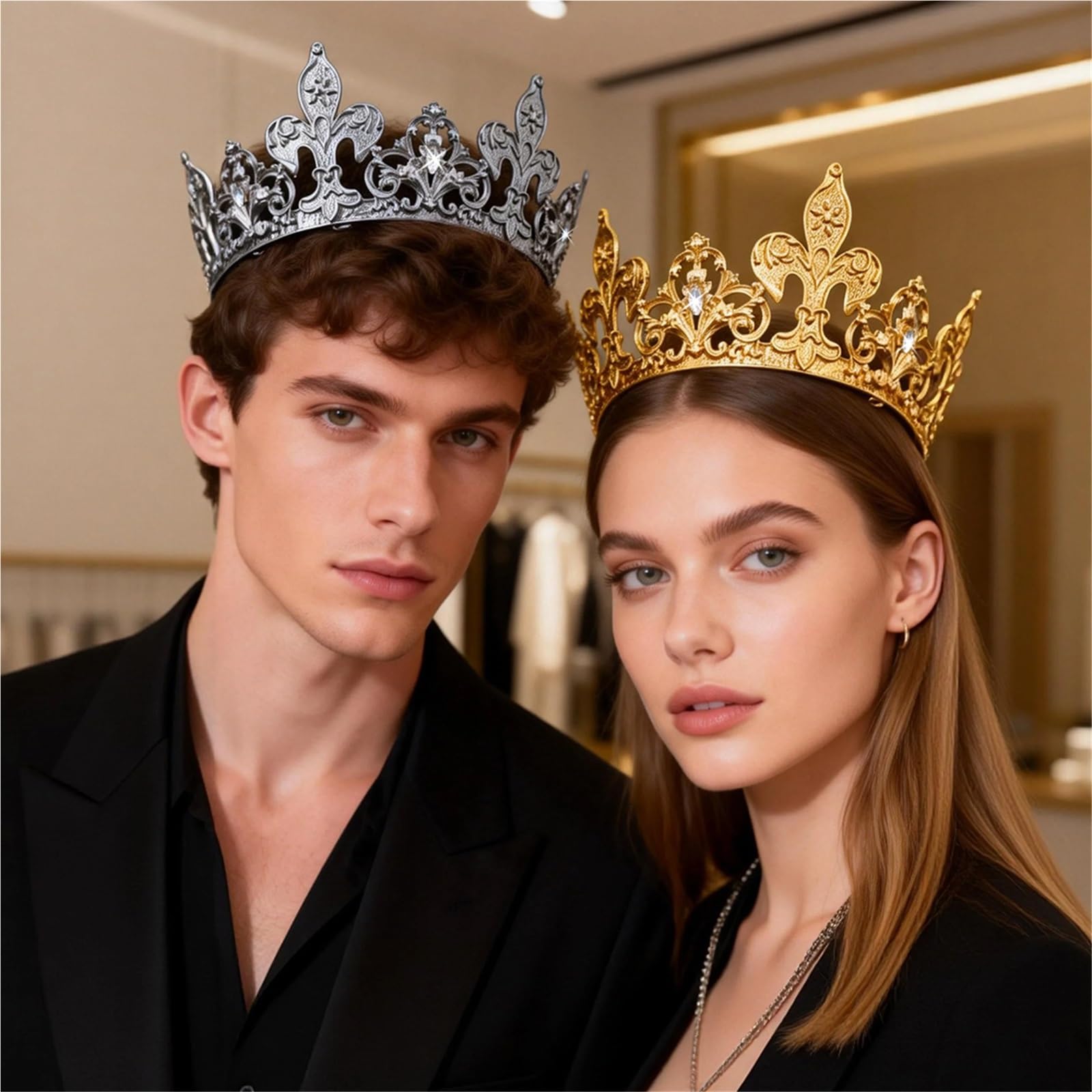 Corone reali Regina Re Tiara per Matrimonio Ballo