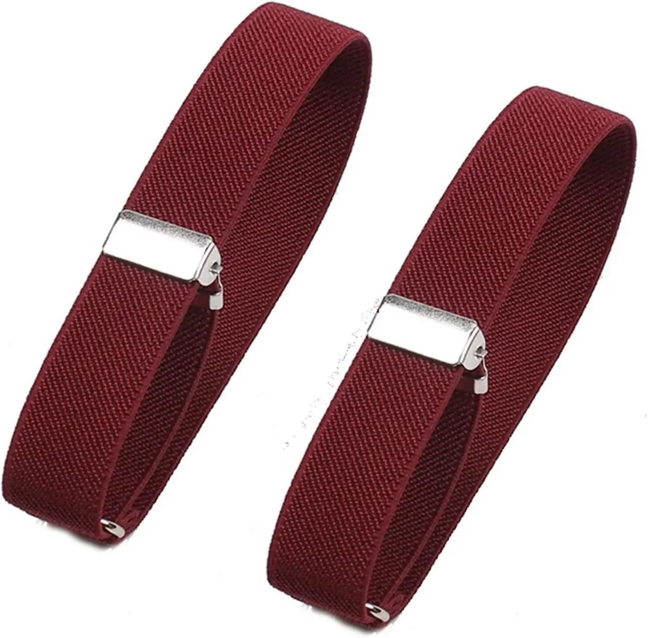 Sleeve Garters 5Pairs Elastic Armband Shirt Sleeve Holder Women Men Adjustable Mens Garters Holders Non-Slip Arm Cuffs Bands For Wedding(Red)