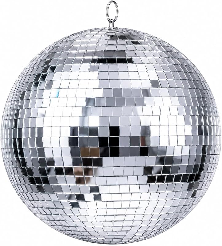 Alytimes Bola de Discoteca con Espejo - Bola de Discoteca para Fiesta Colgante de Plata, Fresca y Divertida, de 8 Pulgadas, Decoraciones para Fiestas Grandes, diseño de Fiesta
