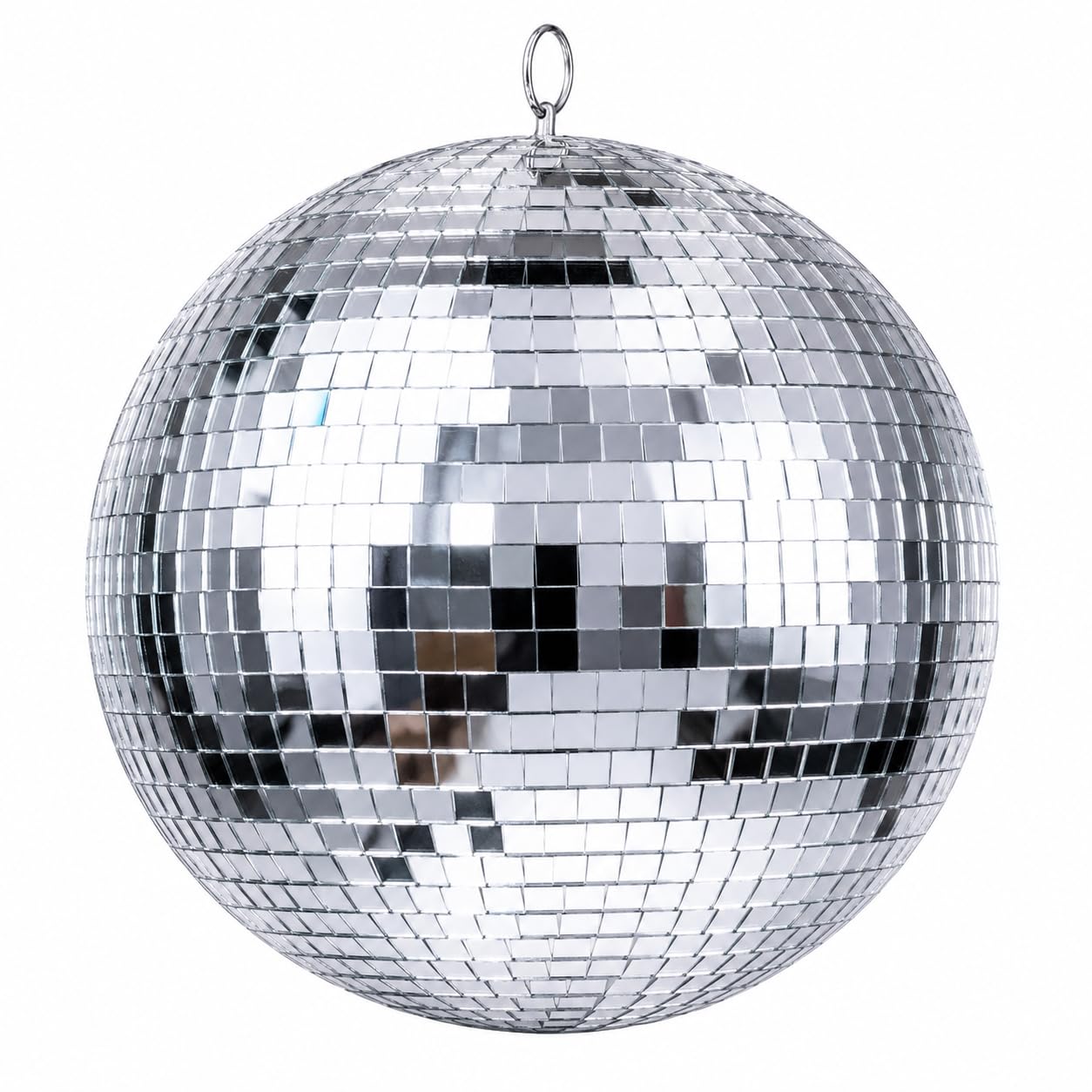 Photo 1 of Alytimes Mirror Disco Ball - 8-Inch Cool and Fun Silver Hanging Party Disco Ball –Big Party Decorations, Party Design