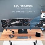 VIVO Dual Monitor Adjustable Mount with Glass Base for 2 Ultrawides up to 38"