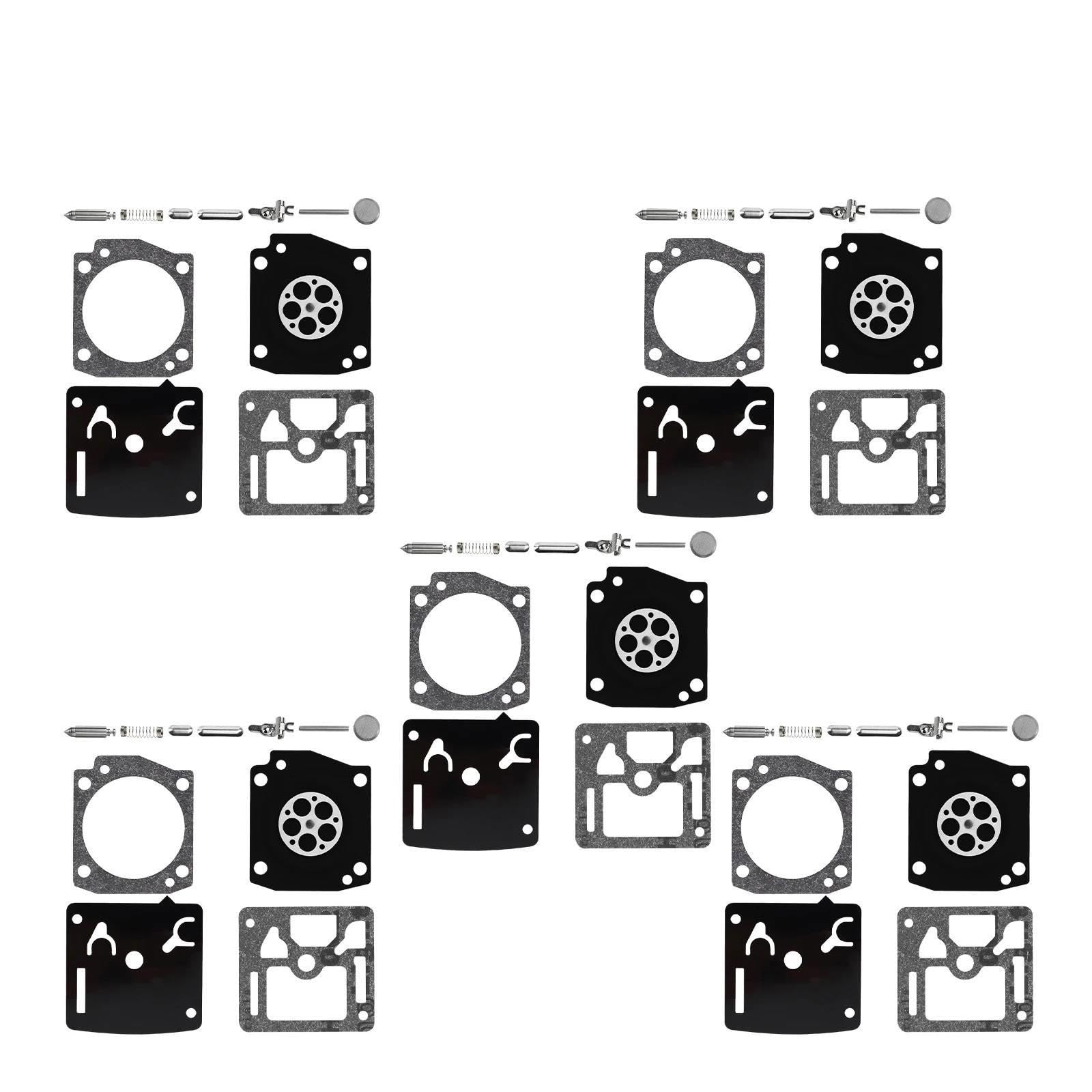Kit de réparation de carburateur pour tronçonneuse Husqvarna 340 345 346 350 - Lot de 5 pièces