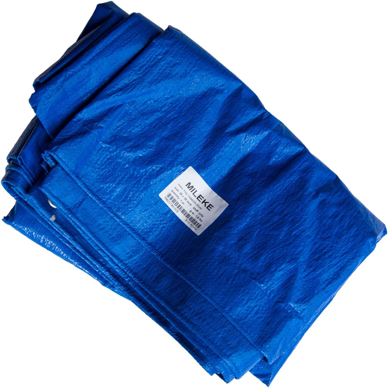 MILEKE Poly Tarpaulins, Heavy Duty Blue Tarps, WaterProof