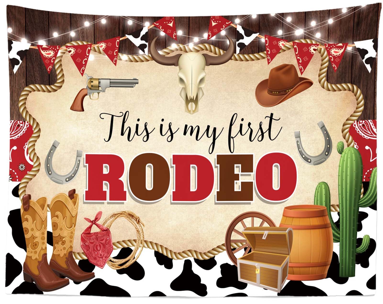 4.5x3m Il mio primo sfondo per festa di rodeo,tema cowboy e cowgirl occidentali,decorazioni per la festa del primo compleanno,sfondo per fotografia country occidentale,cabina fotografica
