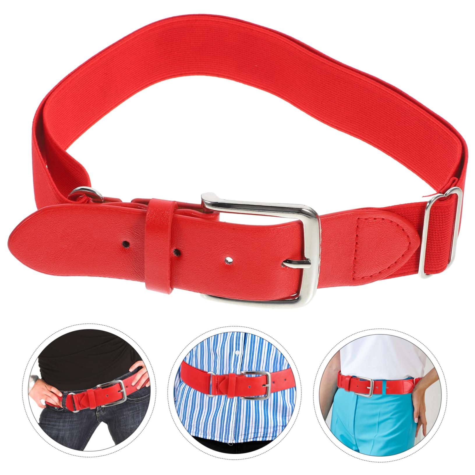 YARNOW Ceinture Élastique Pantalon Baseball Blanc Acier Homme