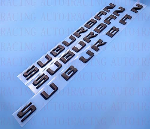 3 piezas de emblema suburbano de letras 3D insignia placa de nombre repuesto para placa de identificación 2019 2020 2021 2022 2023 suburban genuino