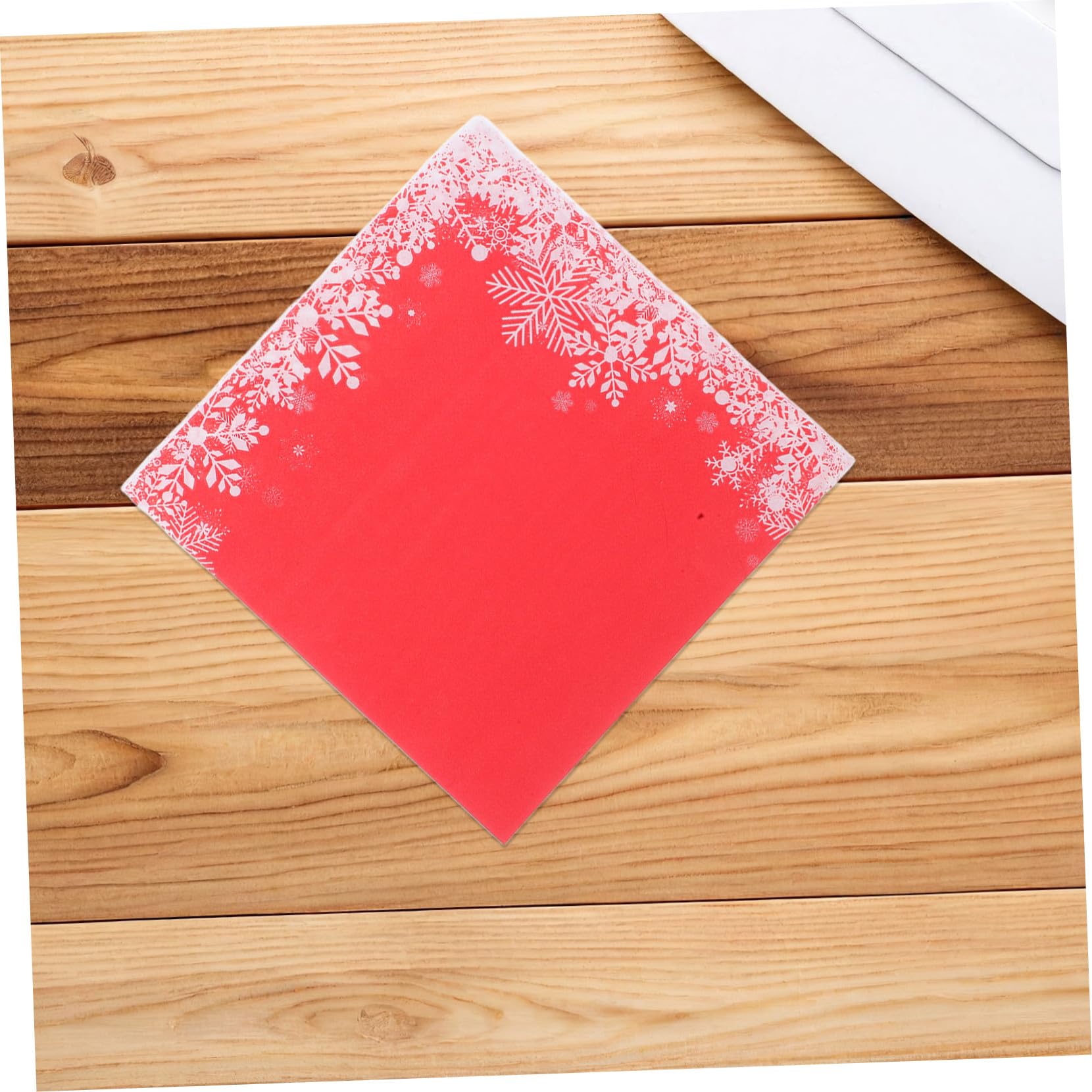 100 piezas Servilletas Desechables de Papel con de Rojos y para Fiesta Navideña Absorbentes y Decorativas para Mesa de de Invierno