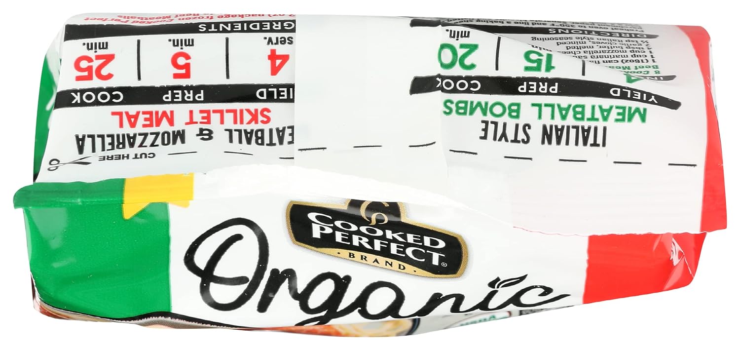 Cooked Perfect Organic Italian Beef Meatballs, 12 OZ