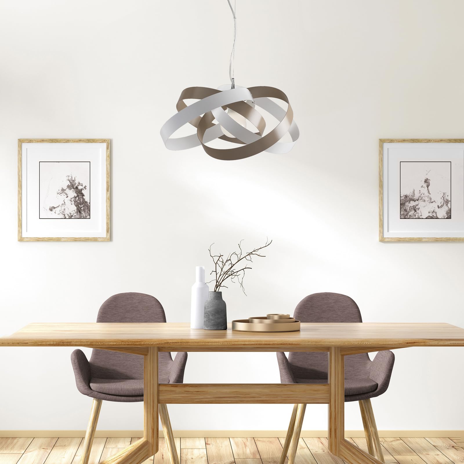 Everly Quinn Luminaire suspendu pour îlot de cuisine moderne à 3