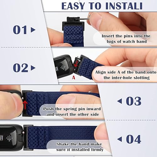 Vista 13 de Compatible con Fitbit Inspire 3/Inpsire 2/Inspire/Inpsire HR/Ace 2/Ace 3 bandas, pulsera elástica ajustable de repuesto para mujeres, hombres