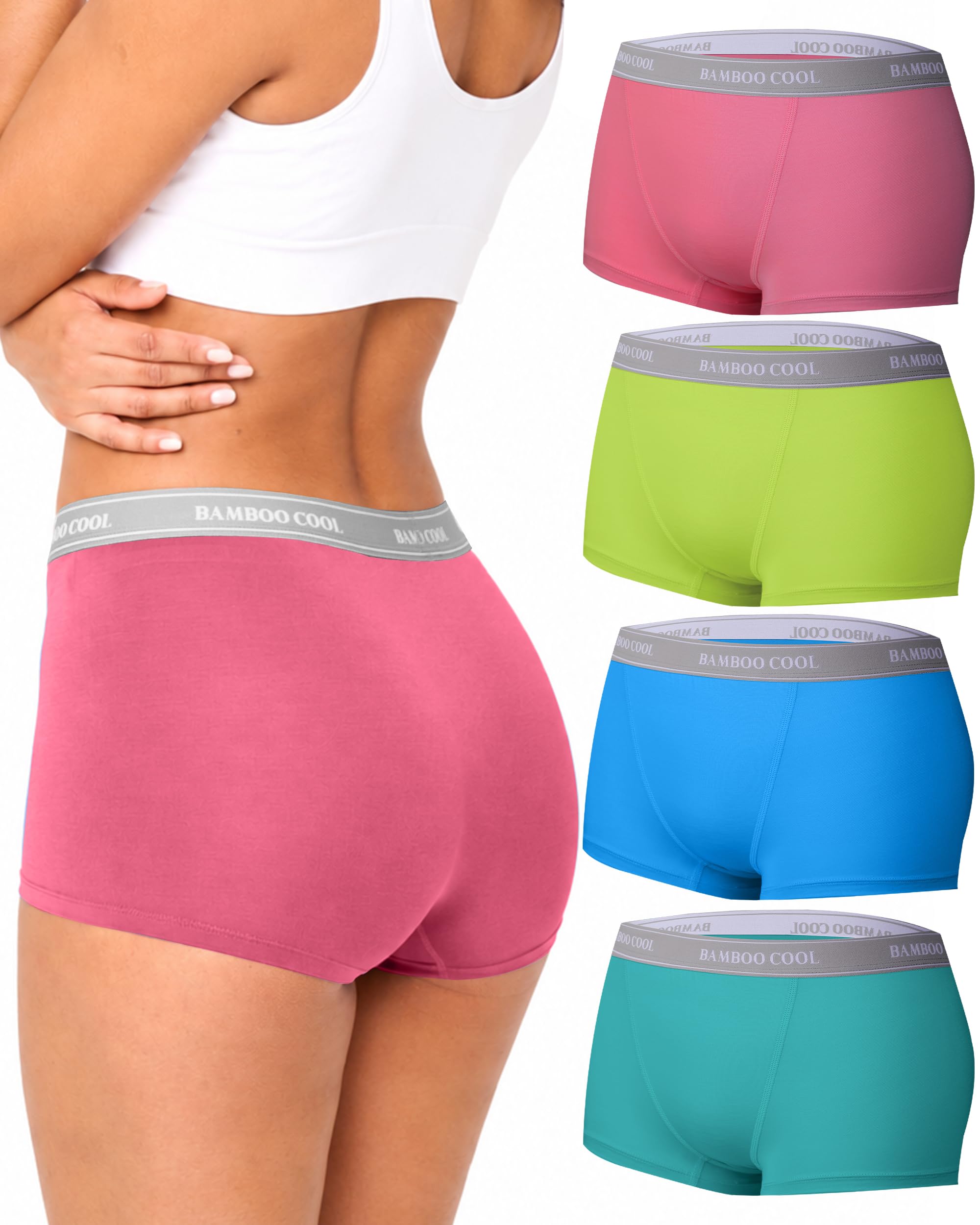 BAMBOO COOL Womens Boyshorts Underwear