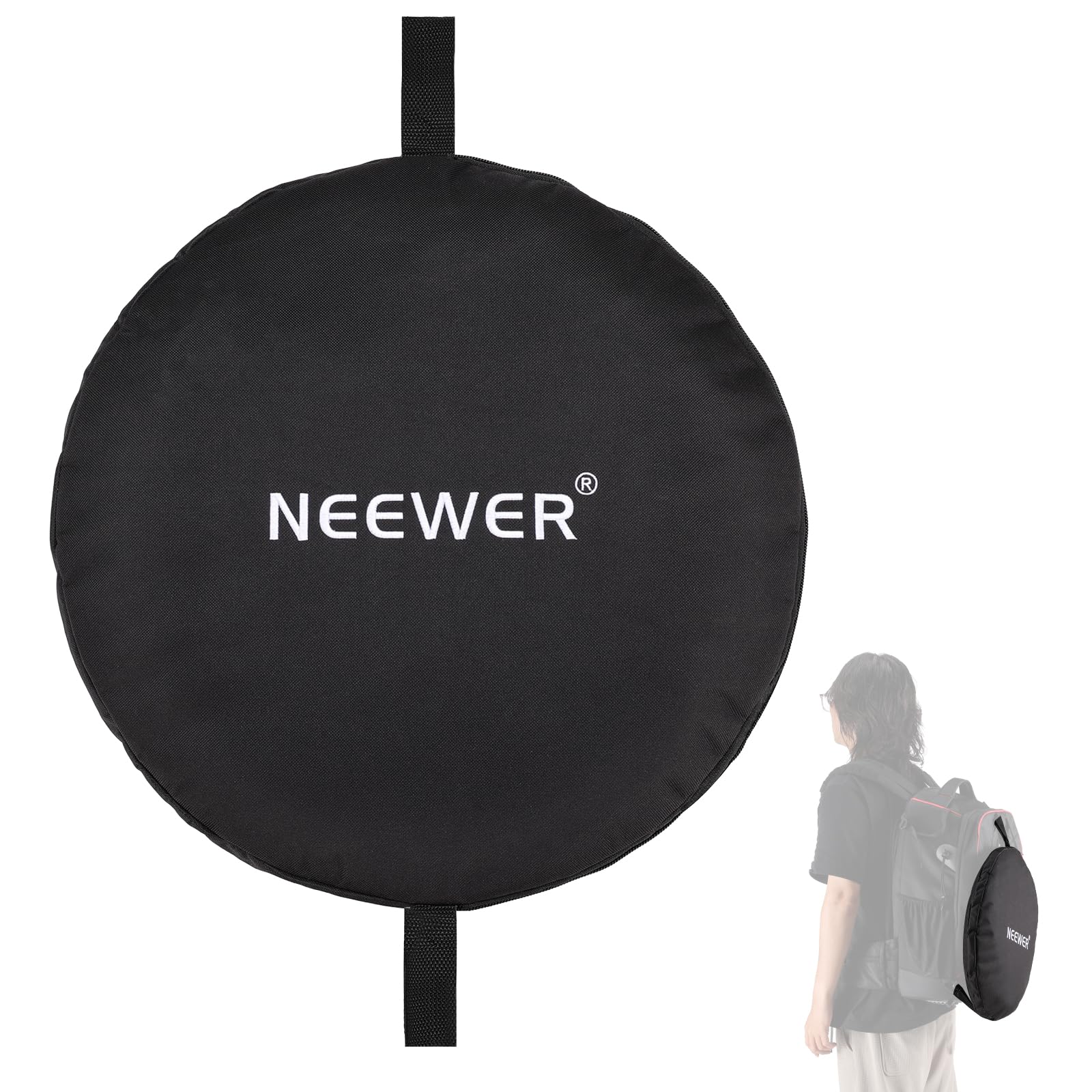 Neewer Sac de Transport 43cm/17'' pour Réflecteur de Lumière Pliable, Sac de Stockage Deux Poignées pour Diffuseur, Compatible Réflecteurs 110cm/43", Sac Nylon Résistant pour Photo en Extérieur, NB-06