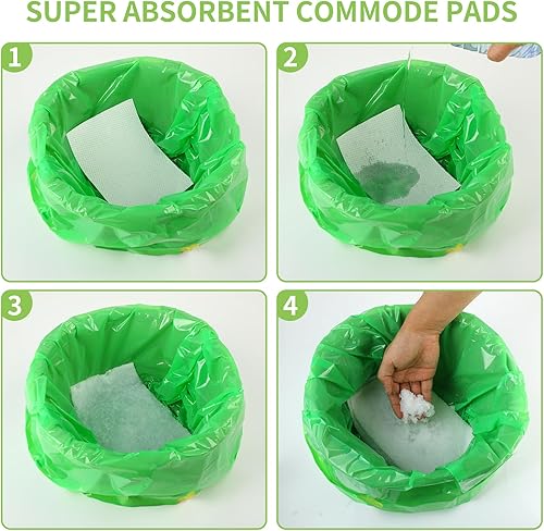 Miniatura 4 de Almohadillas absorbentes para inodoros, almohadillas absorbentes de inodoro portátiles, almohadillas absorbentes elevadoras para asiento de inodoro,