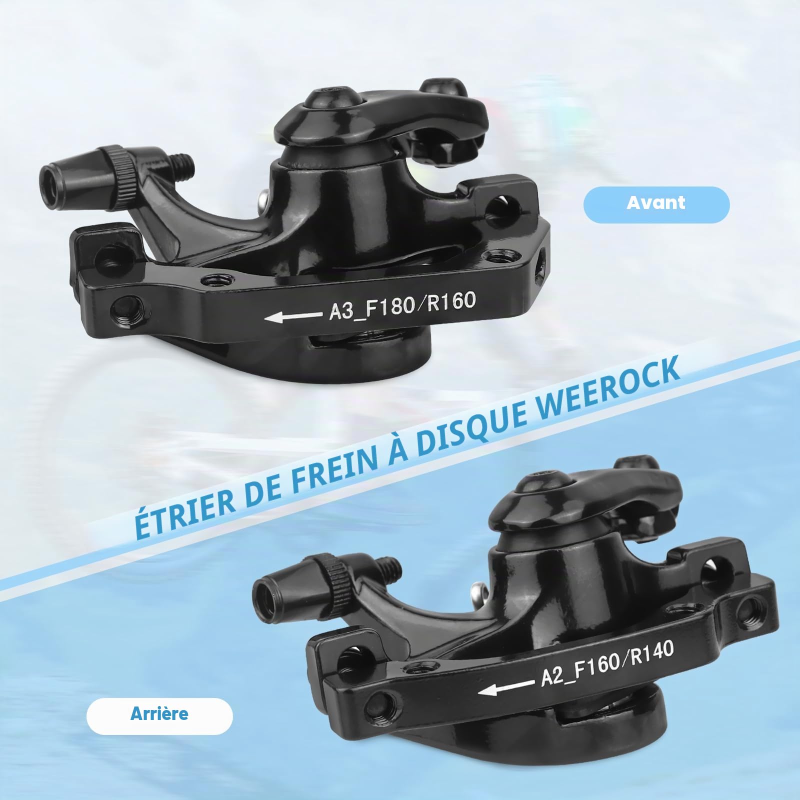 Frein à disque de vélo (avant et arrière (160 mm)