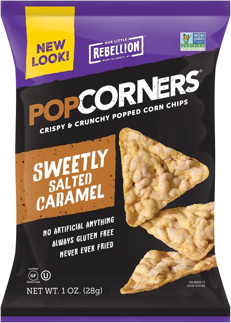 Medora Snacks PopCorners Popped Corn Chips, Caramel, 1.1 Ounce (Pack of 40)