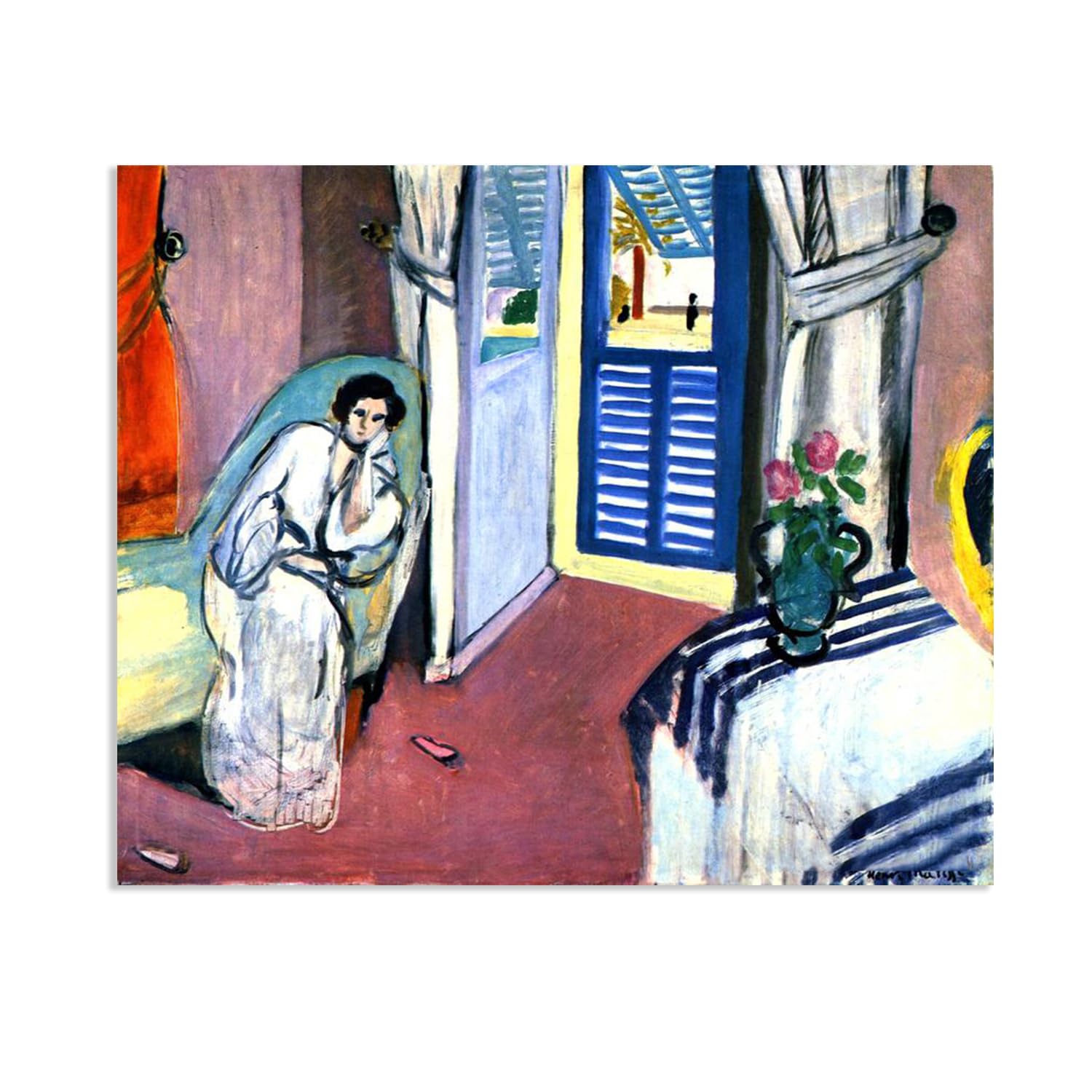MYCGGDGH Henri Matisse Painting Reproduction Woman on a Sofa Henri Matisse abstract art canvas wall reproductions classic poster for living room Bathroom Office 70x60cm(28x24in) poster