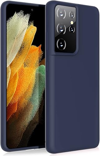 ZUSLAB Funda de silicona nano compatible con Samsung Galaxy S21 Ultra 5G, goma de silicona líquida a prueba de golpes, funda de protección completa