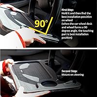 Vista 4 de Escritorio para comer o para laptop para coche Cutequeen Trading 1 pieza gris negro (paquete de 1), Negro