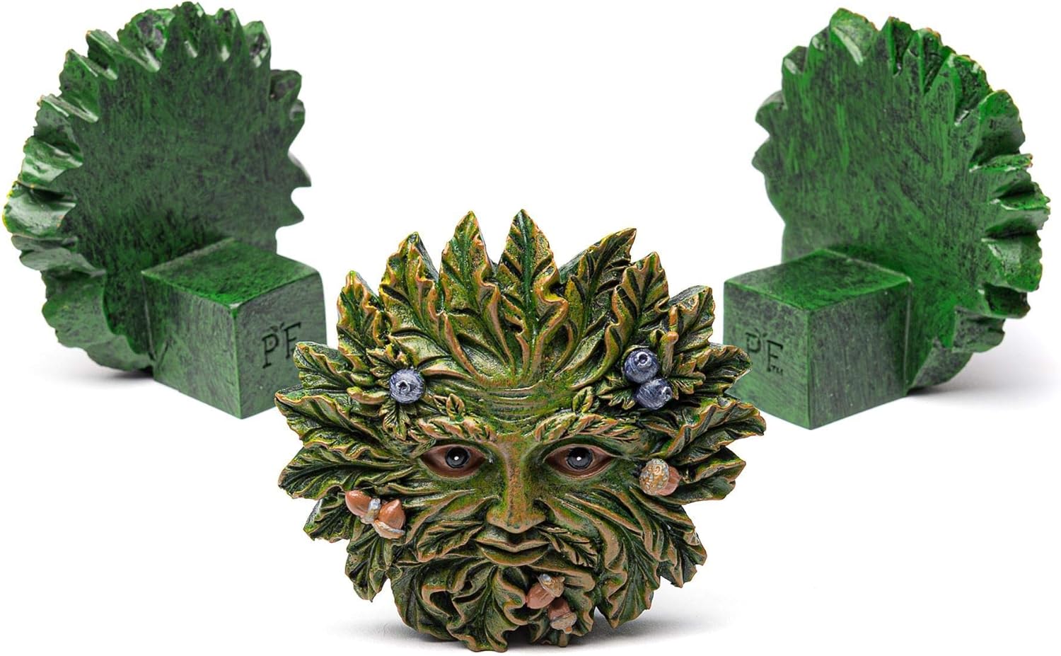Potty Feet Green Man Figures Plant Pot Feet Planter Riser - Pot Support Feet - Handmade Yard Art Ornaments - 3pcs
