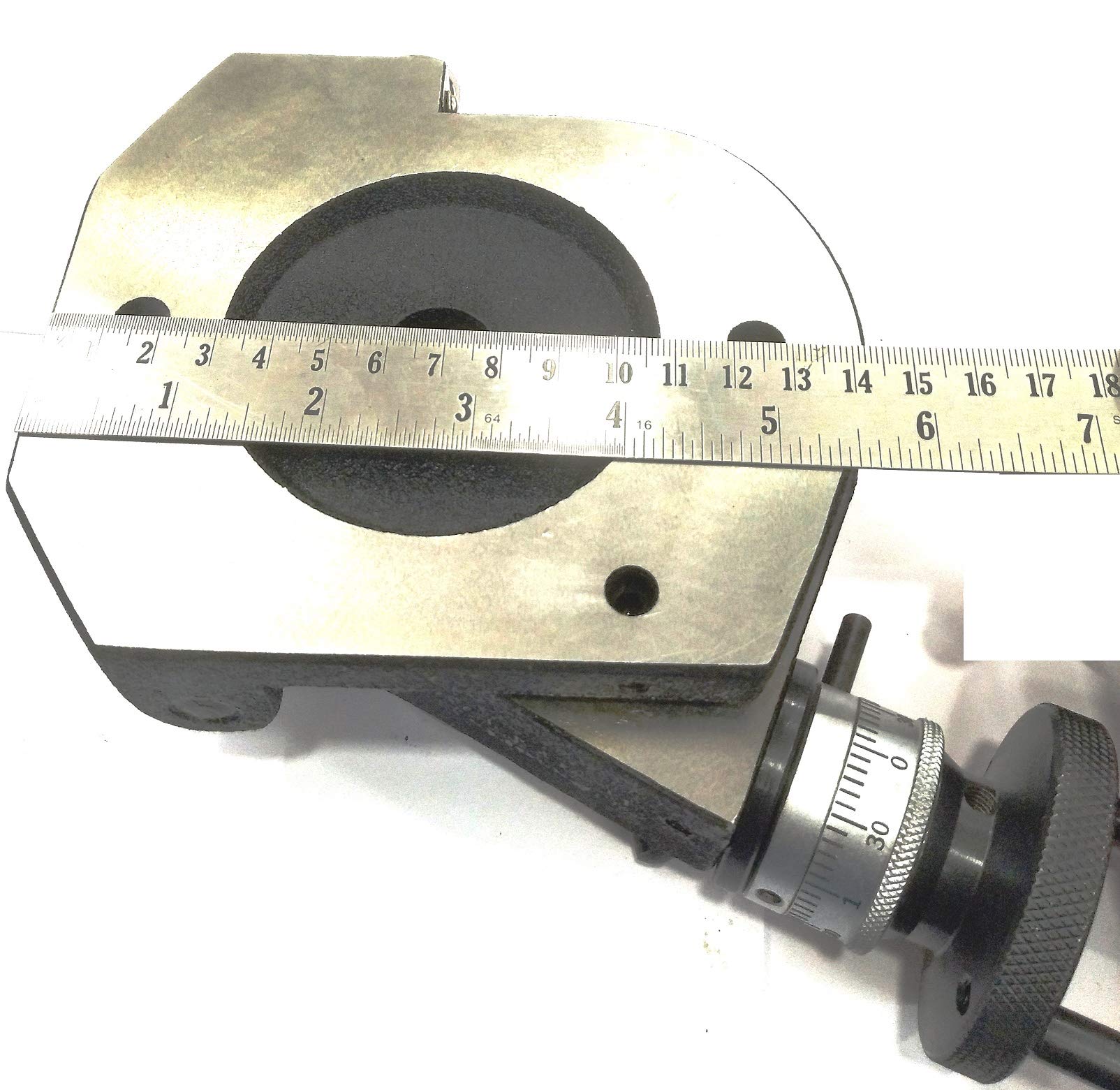 Tavola rotante inclinabile da 100 mm con fresatura a foraggio MT2, strumenti di ingegneria (con mandrino, piastra di divisione, kit morsetto e contropunta)