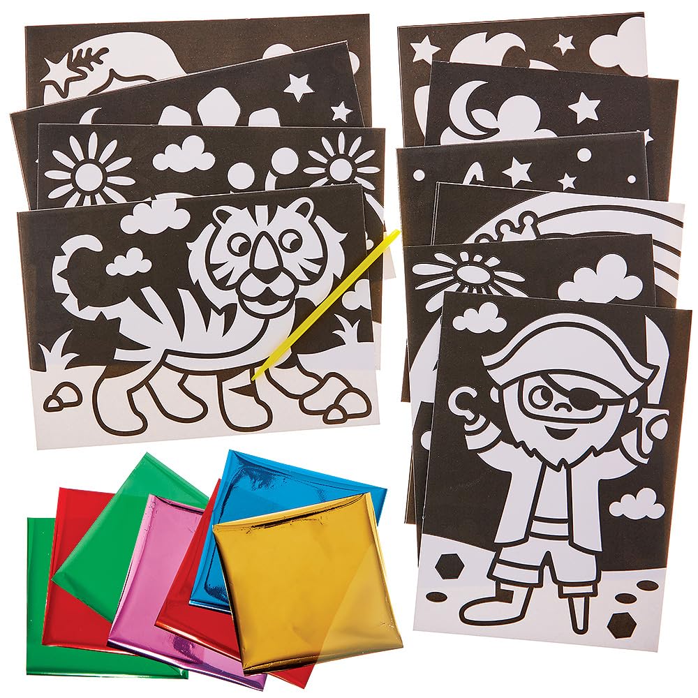 10 Folieverf Afbeeldingen Baker Ross FN136 Foil Art Pictures - Pack Of 10, Arts And Crafts Foil Colouring Picture From Kits (kits De Coloriage Djeco Foil Art 10 Folieverf Afbeeldingen Baker Ross FN136 Foil Art Pictures - Pack Of 10, Arts And Crafts Foil Colouring Picture From Kits (kits De Coloriage Djeco Foil Art