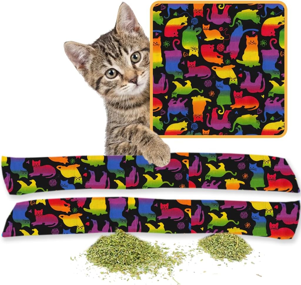 Kitty Kick Stix 15" Original Catnip Kicker Toy (Set of 2), Handmade in USA by Cat Lovers, Interactive Natural Cat & Kitten Toy, Packed with 100% Potent Catnip for All Breeds (15" +6" Combo)