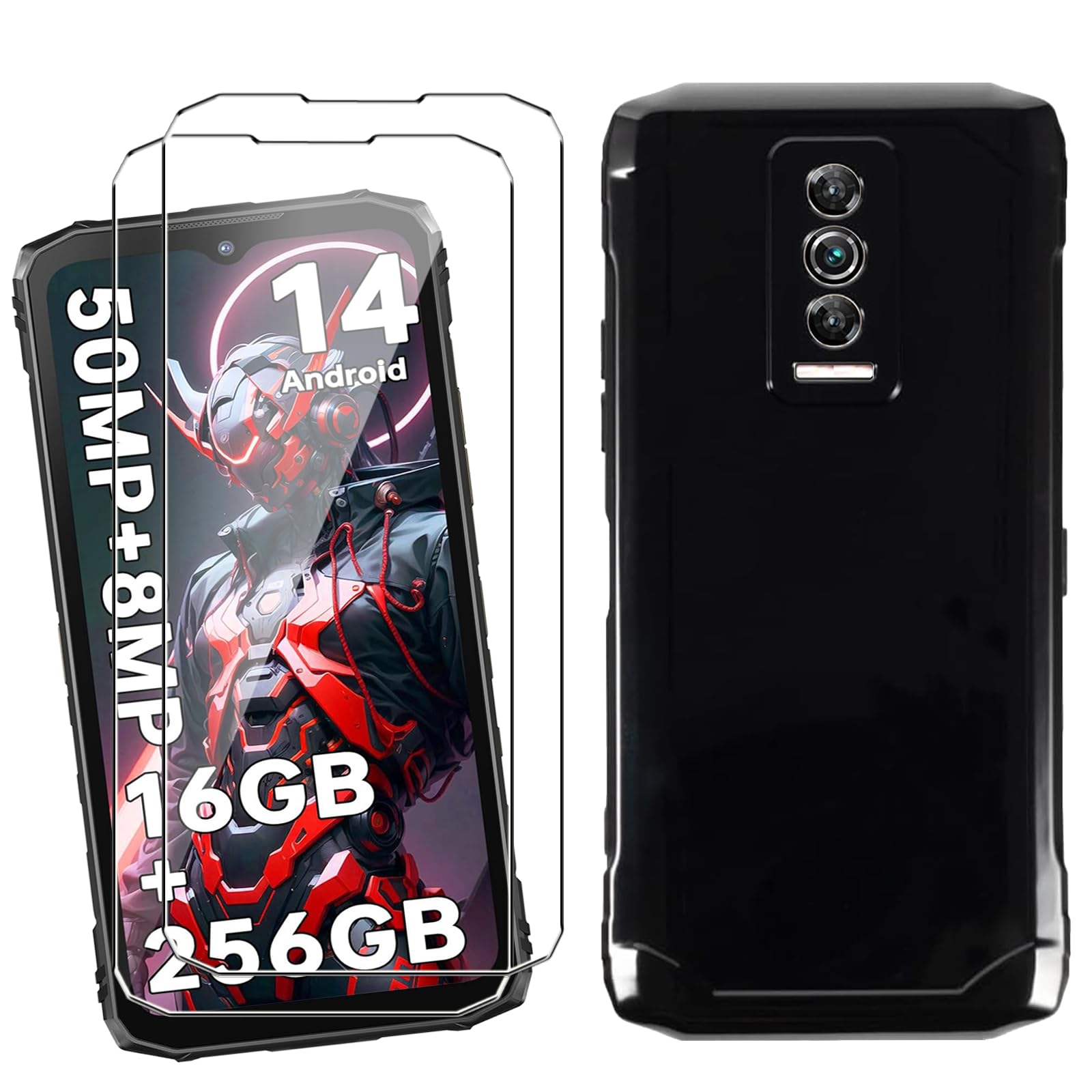 HuiYouMY Cover per Doogee Blade 10/10 Pro/10 Ultra (6.56) con 2 Pezzi Pellicola Protettiva in Vetro Temperato, Trasparente Custodia Silicone Morbida TPU Ultra-Sottile AntiGraffio Antiurto Case -Clear