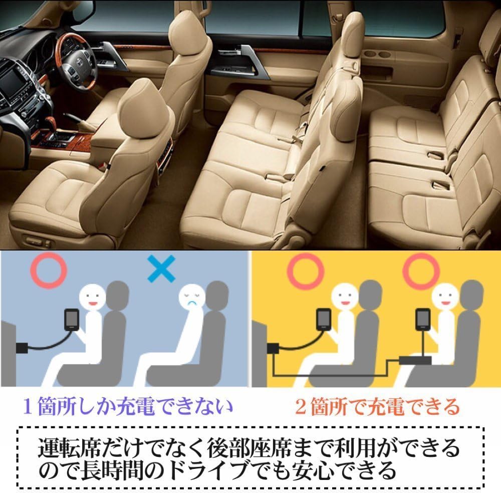 安い 12v 24v全車種に対応 後部座席でも使えて超便利 カーチャージャー 国内最安値 Www Globaldentalcentre Org