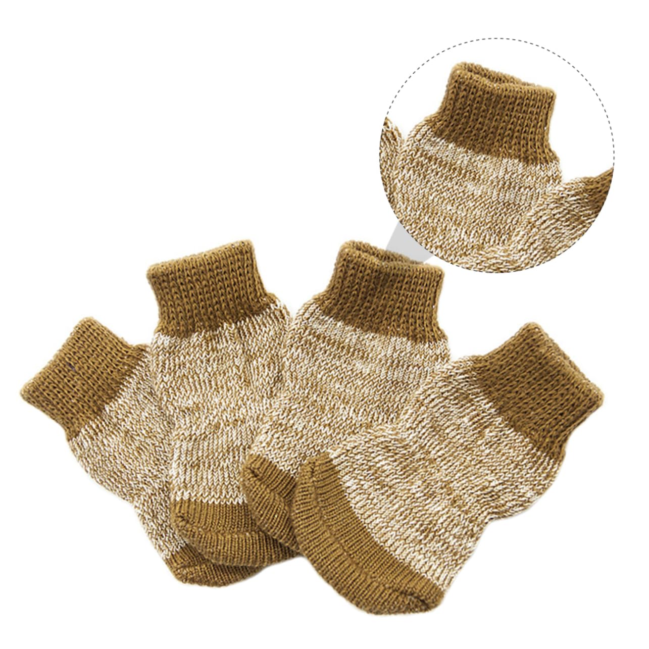 HEMOTON 4pcs Dog Paw Covers Non-Slip Socks for Pet Cotton Socks Grip Pads Comfortable Puppy Slip-Resistant Dog