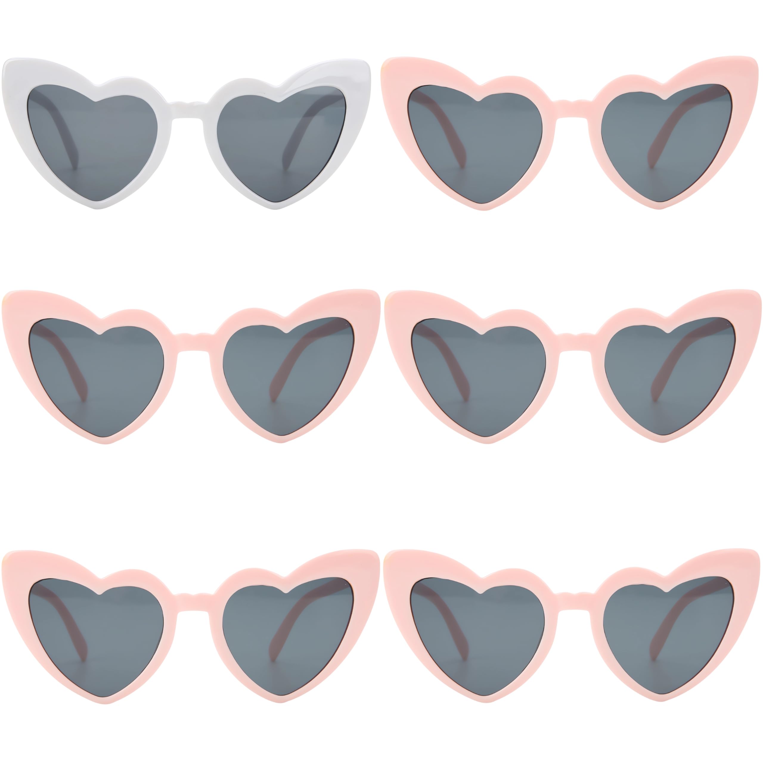 Loanzeg 12 Pairs Bachelorette Party Sunglasses Heart Shaped Sunglasses Party Decorations Bridesmaid Proposal Gifts Women