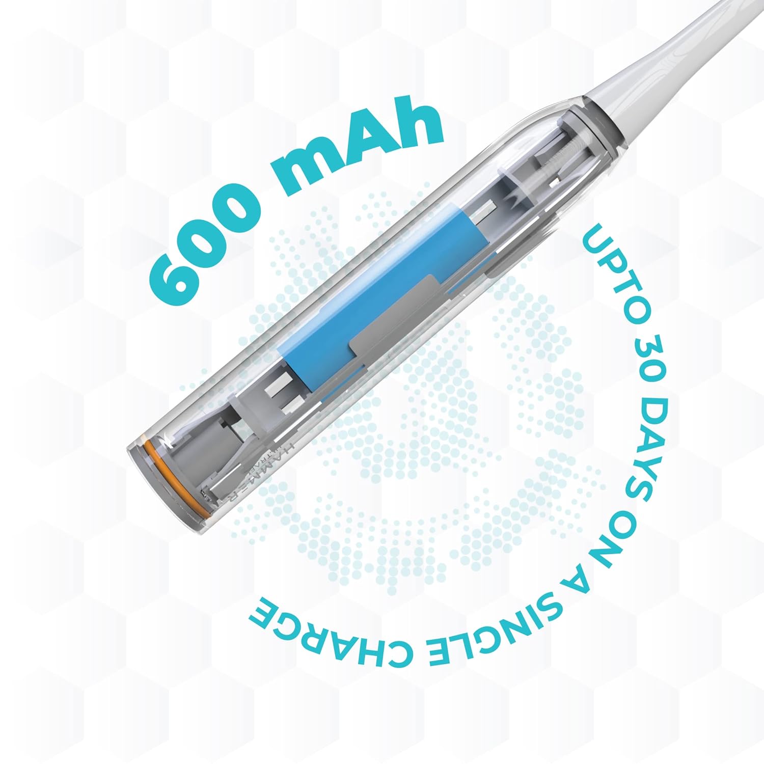 Hammer Ultra Flow Electric Toothbrush and 3 Replaceable Brush Heads for Men and Women, 6 Brushing Modes, Rechargeable Battery, Waterproof, Super-Soft Bristles, Electric Toothbrush (White) 7 71TIDeeMp1L. SL1500