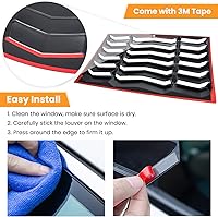 Vista 5 de Cubierta para luneta trasera para parabrisas Chevrolet Chevy Camaro 2010 2011 2012 2013 2014 2015, protector solar estilo GT Lambo, ajuste