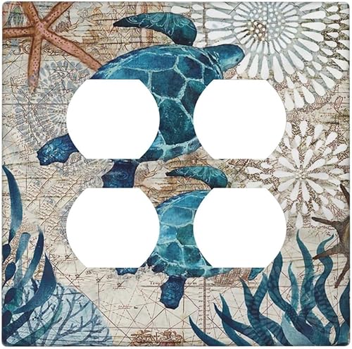 Miniatura 161 de Placa de pared dúplex de receptáculo de dispositivo de 1 gang de madera envejecida blanca gris con veta de tablón, cubierta de enchufe eléctrico de