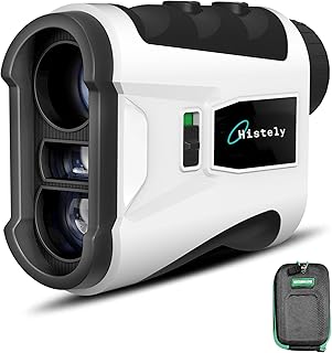 Golf Rangefinder with Slope Switch Fast Rechargeable, Histely 650/870/1100 Yards Range Finder Golfing w/High-Precision Flag Lock Vibration, 7X Magnification Range Finder Golf Magnetic