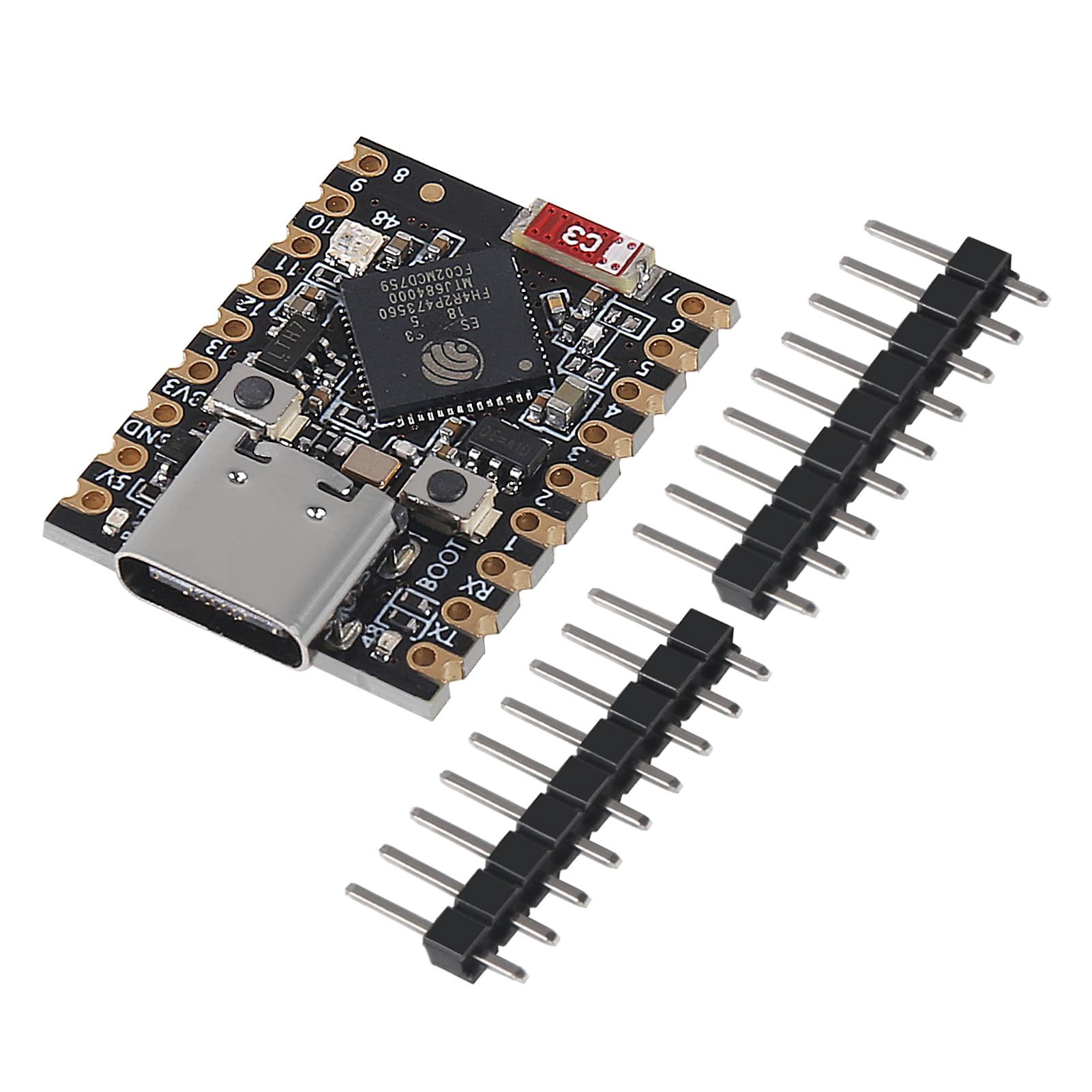 Front and back view of the ACEIRMC Type-C Supermini ESP32-S3 Development Board