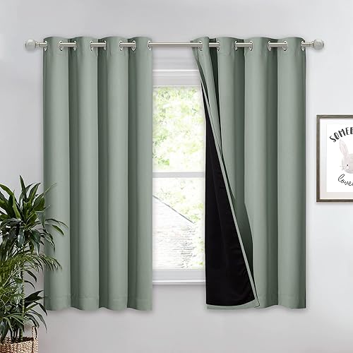 Miniatura 61 de NICETOWN - Cortina para puerta de patio totalmente oscura, cortina divisora de habitación de alta resistencia para puerta corrediza, persianas