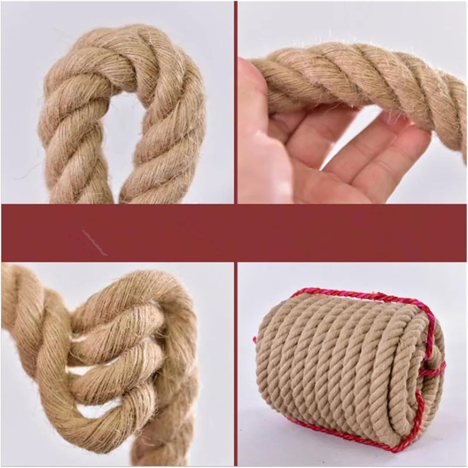 10mm 10-50m Jute Rope Natural Hemp Rope DIY Home Decoration(10mm x 50M)