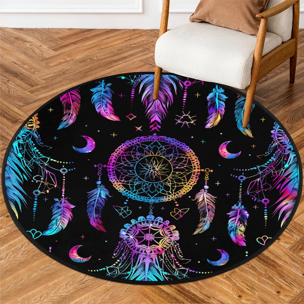Tapis de sol en mousse mémoire de forme ethnique violet