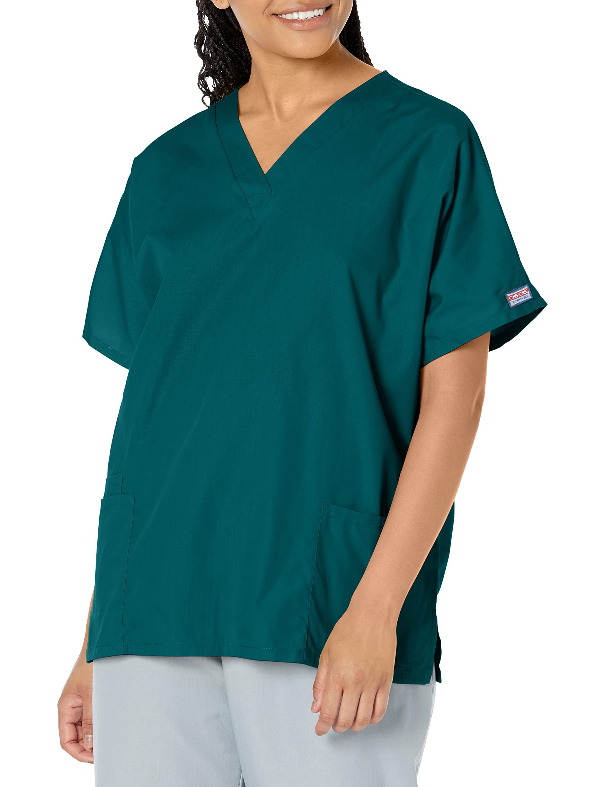 Cherokee Scrub for Women V-Neck Top Traditional fit with Dolman Sleeve and Fade Resistant Fabric - 4700