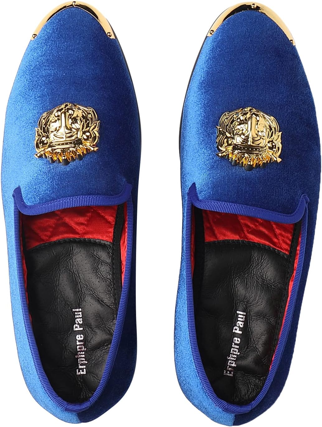 Men's Loafers Velvet Gold Buckle Party Prom Shoes - Image 4