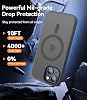 Case for iPhone from Babylon Camera Protected Matte Transparent Color Case with Magsafe Wireless Charging Feature (iPhone 15 Grey)