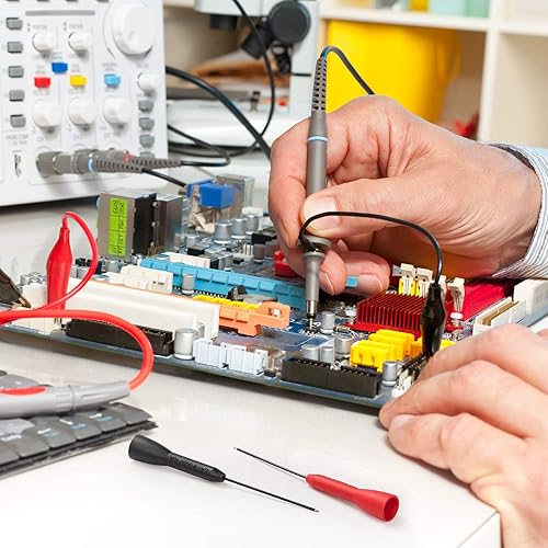 Miniatura 4 de ANCIRS Paquete de 4 sondas de prueba de aguja de 0.079 in, prueba de multímetro no destructiva de 600 V10 A para cables tl71 tl75