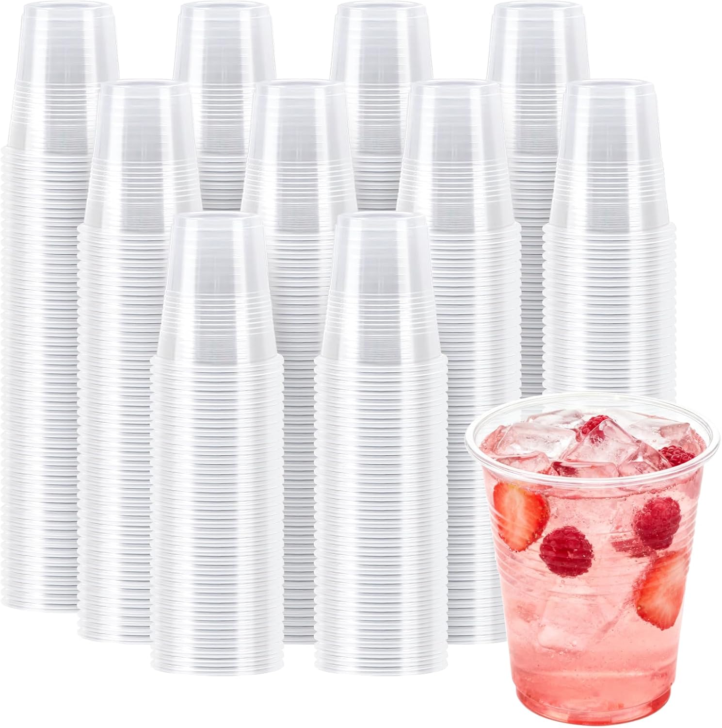 Lamosi 1500 Pack 5 oz Clear Plastic Cups, Disposable Party Cups, Small Clear Plastic Cocktail Tumblers for Mouthwash Bathroom, Tasting, Drinking and Party